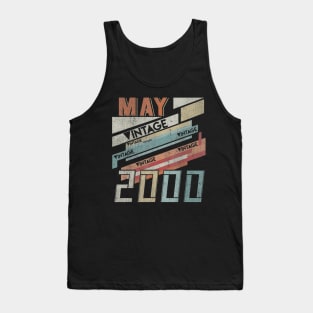 Born In MAY 2000 200th Years Old Retro Vintage Birthday Tank Top